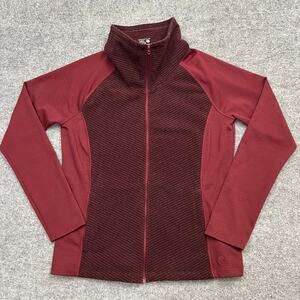 Mountain Hardwear Jacket Womens Large Burgundy Full Zip Mock Neck Long Sleeve